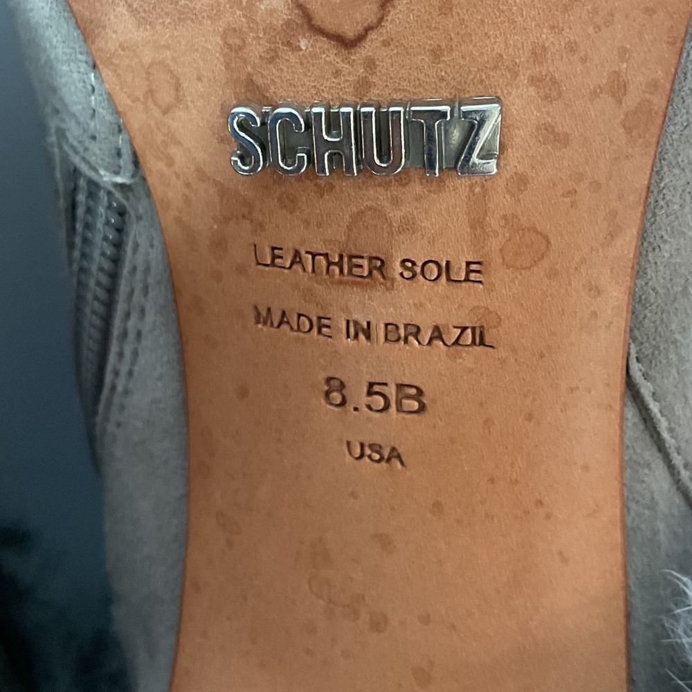 Schutz Suede Stiletto Ankle Boots Women's 8.5 - Picture 7 of 7